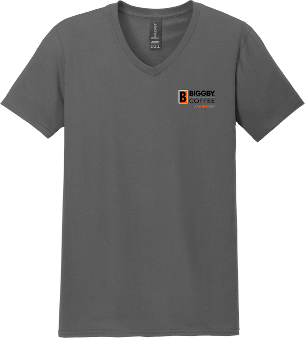 Biggby Coffee AAA Softstyle V-Neck T-Shirt