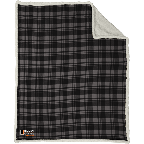 Biggby Coffee AAA Flannel Sherpa Blanket