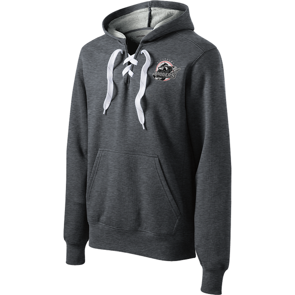 Allegheny Badgers Lace Up Pullover Hooded Sweatshirt