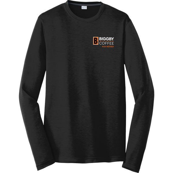 Biggby Coffee AAA Long Sleeve PosiCharge Competitor Cotton Touch Tee