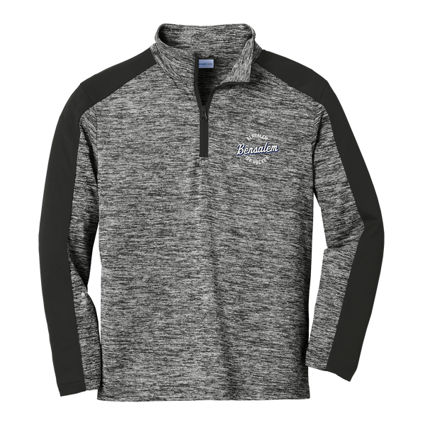 Bensalem Youth PosiCharge Electric Heather Colorblock 1/4-Zip Pullover