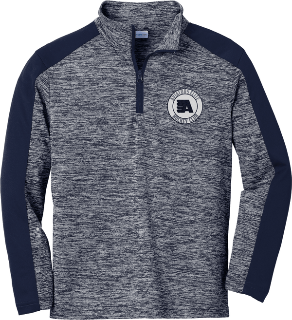 Aspen Aviators Youth PosiCharge  Electric Heather Colorblock 1/4-Zip Pullover
